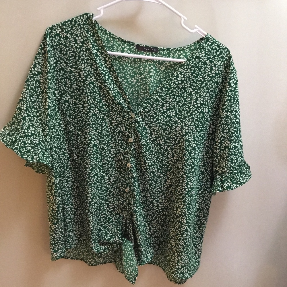 Tie front blouse